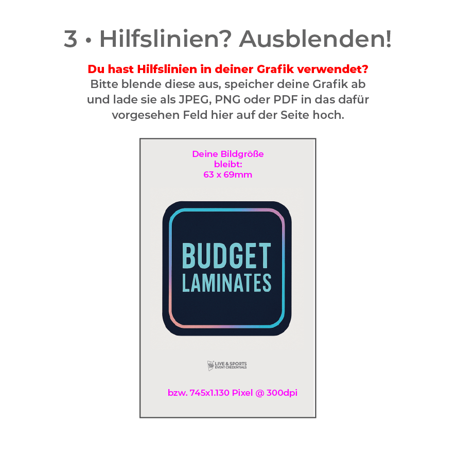 Robuste Backstage Pässe Budget Laminate Pass Compact – schnelle Lieferung | Holopasses