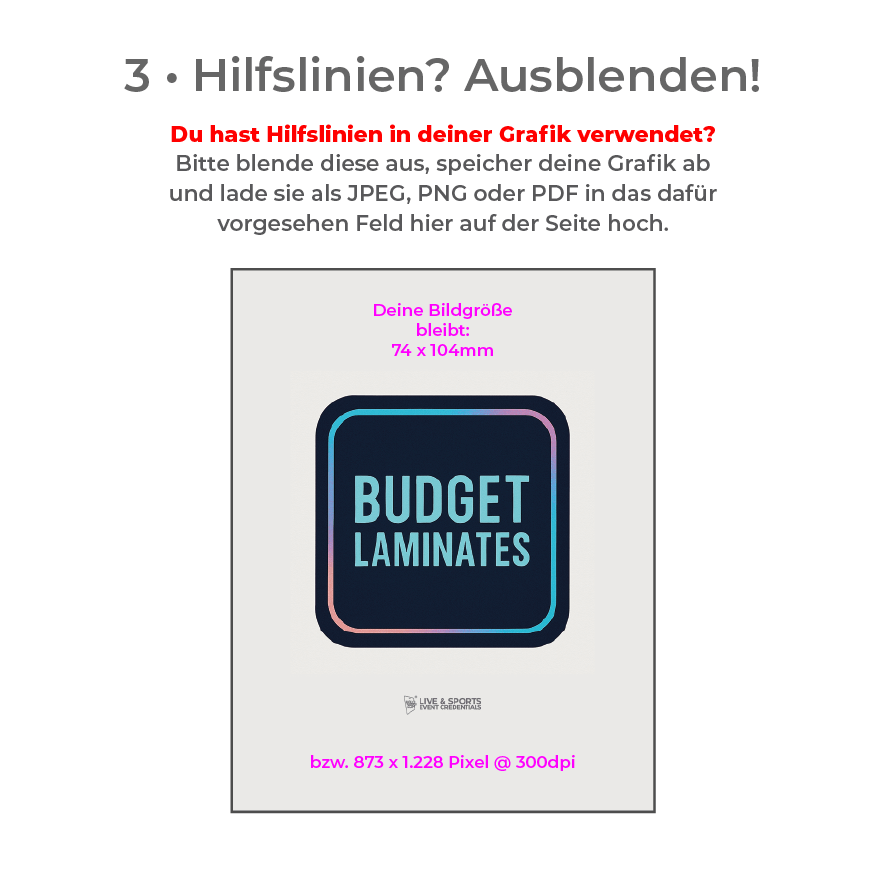 Budget Laminate Pass • Special Size 80x120mm (from 10 pieces)