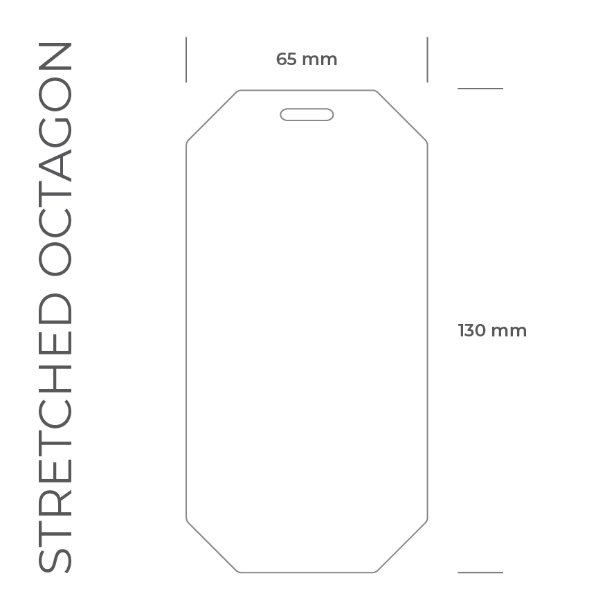 Backstage Pass Framecut Stretched Octagon Shape