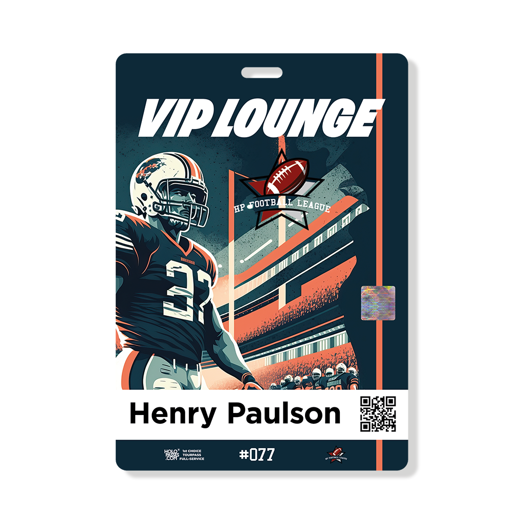 Laminierter Sports Event Pass Framecut für Sportevents | Holopasses