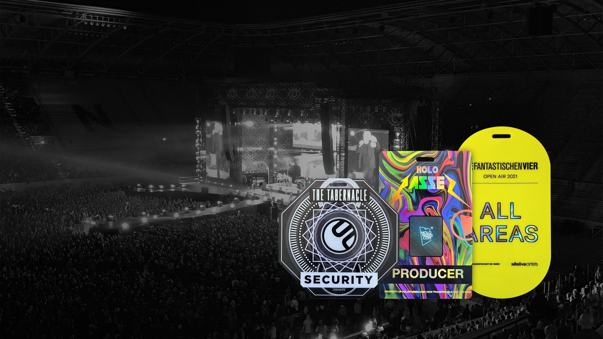 Individuelle Backstagepässe, Laminates und Event-Zubehör von Holopasses
