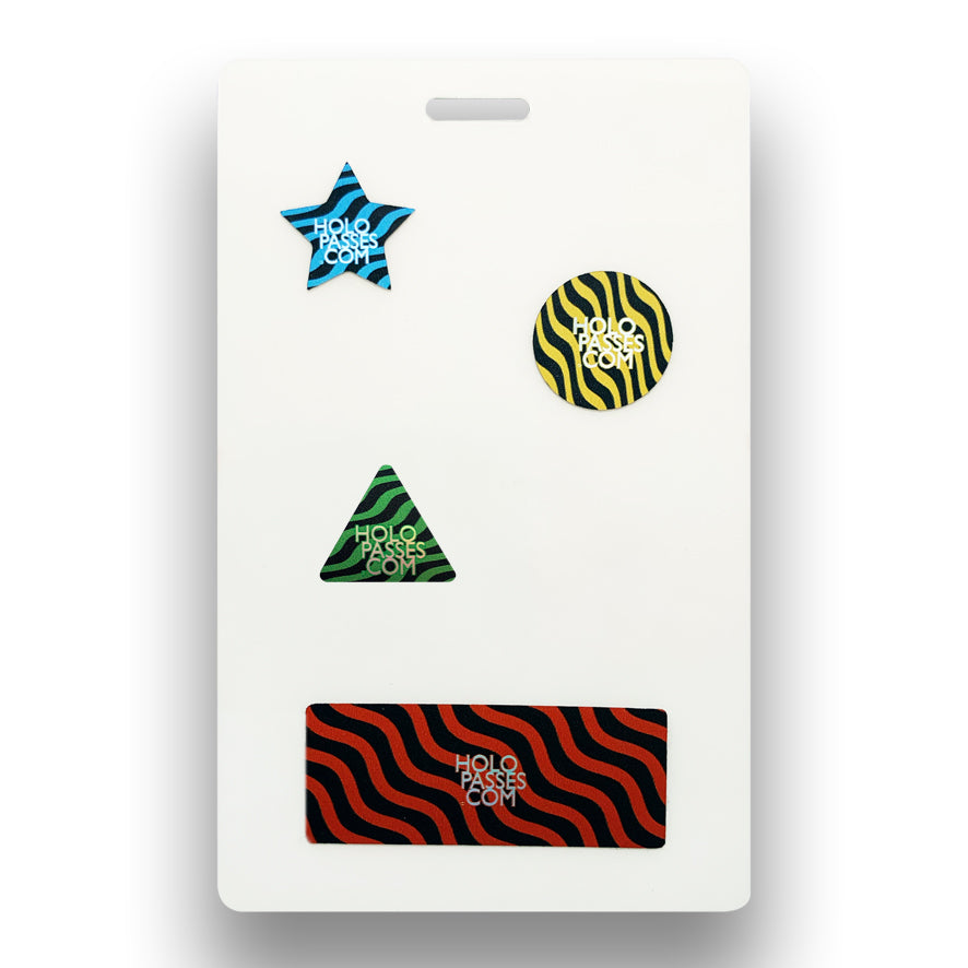 Hochwertiger Hologramm-Sticker für Backstagepässe von HOLOPASSES