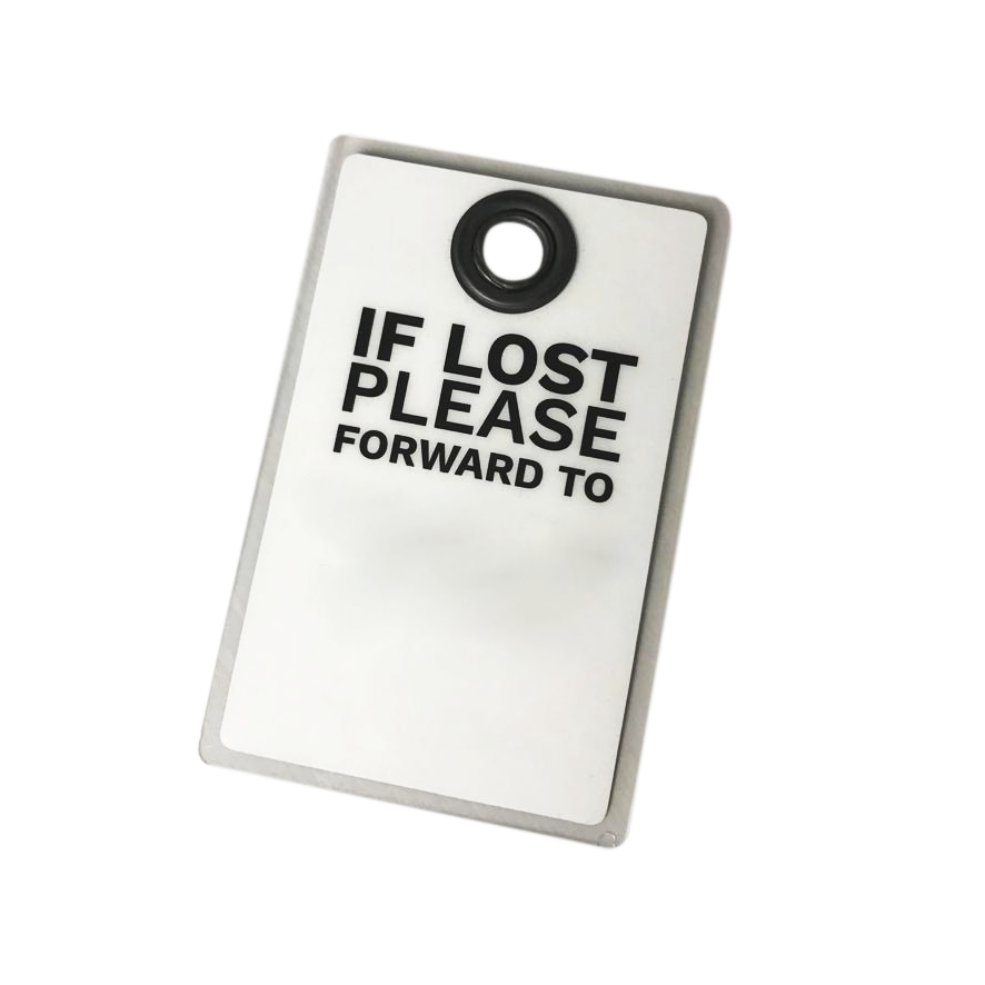 Laminierter Bag Tag / Kofferanhänger von Holopasses für Reisen