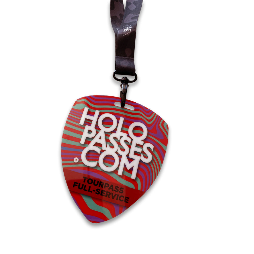 Framecut Pass in Schildform laminiert | Holopasses