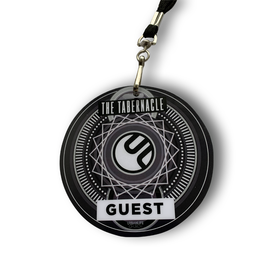 Runder Backstagepass im Framecut-Design von Holopasses