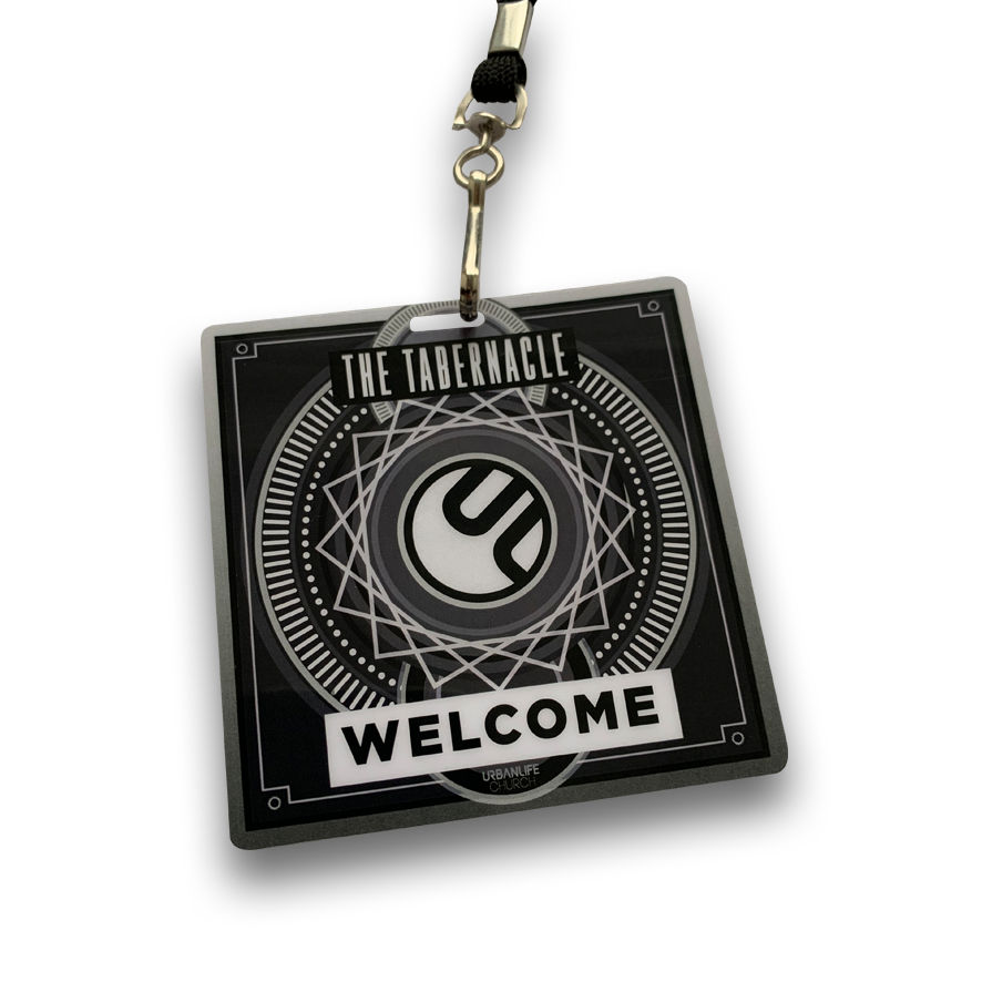 Quadratischer Backstagepass im Framecut-Design von Holopasses