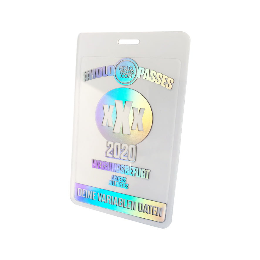 Holopasses Backstagepass Ghost-Lam transparent mit Holo-Finish