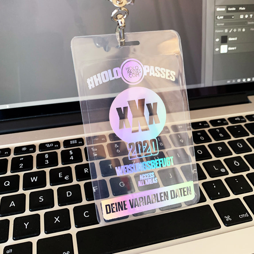 Transparent laminierter Backstagepass – Holopasses