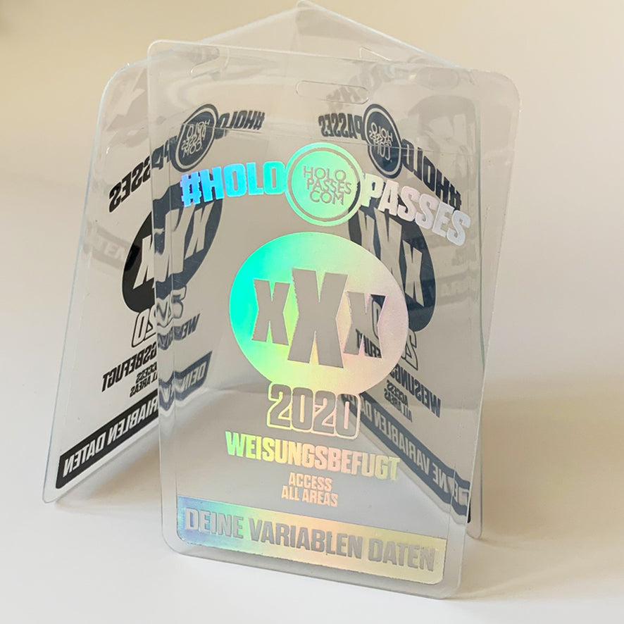 Hochwertiger GHOST-LAM Backstagepass für Events – Holopasses