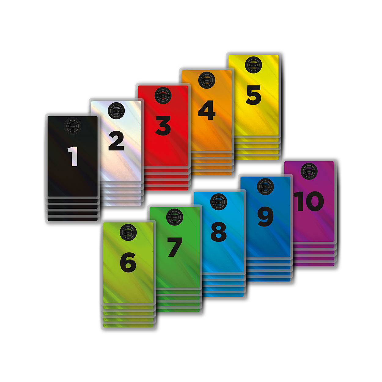 LAMINATE BAG TAG 10er SET(s) NUMMERIERT (On-Stock)