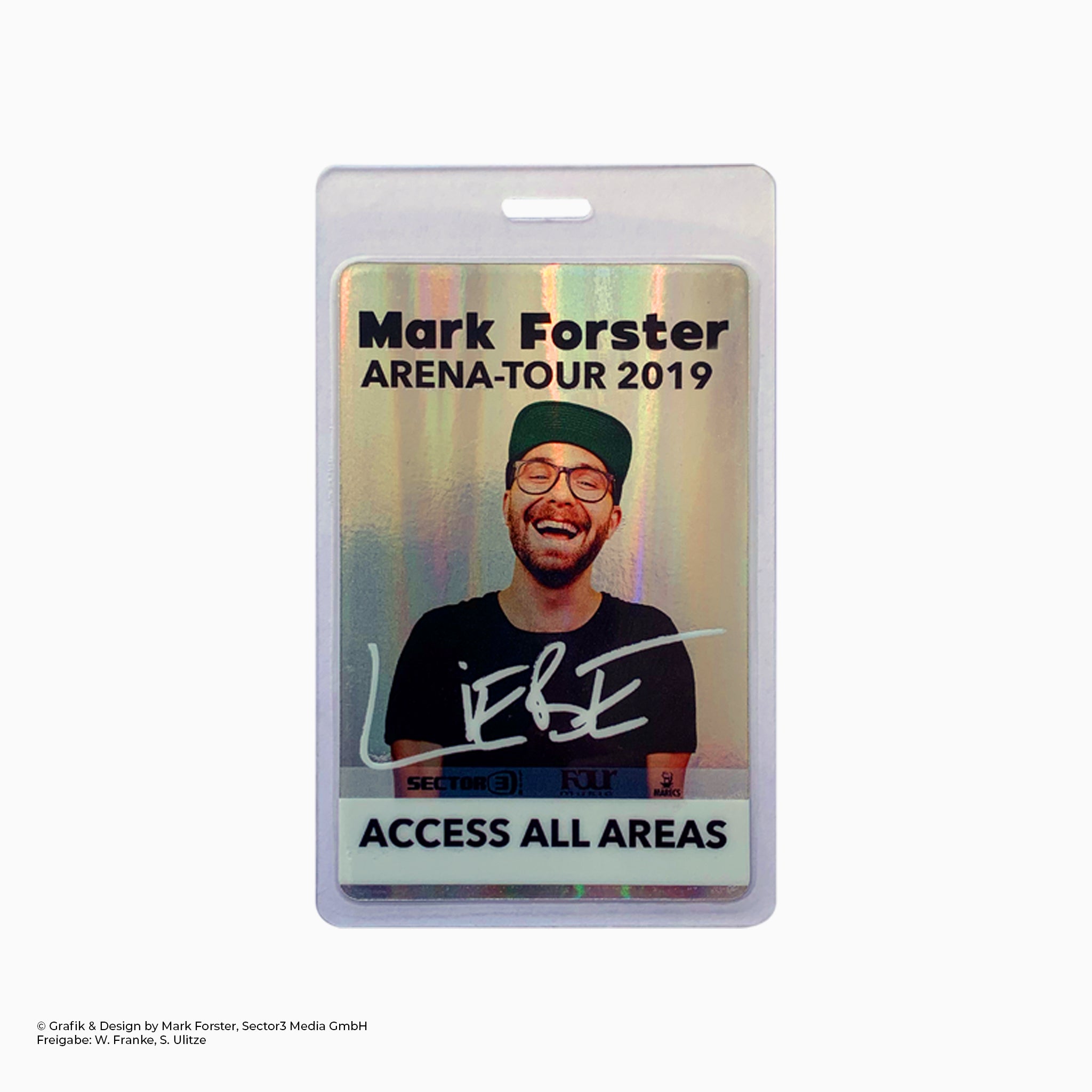 Nachhaltiger Backstagepass Laminate Standard Hologram Finish von Holopasses