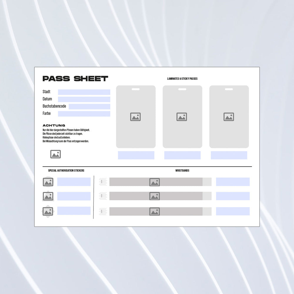 Pass Sheets