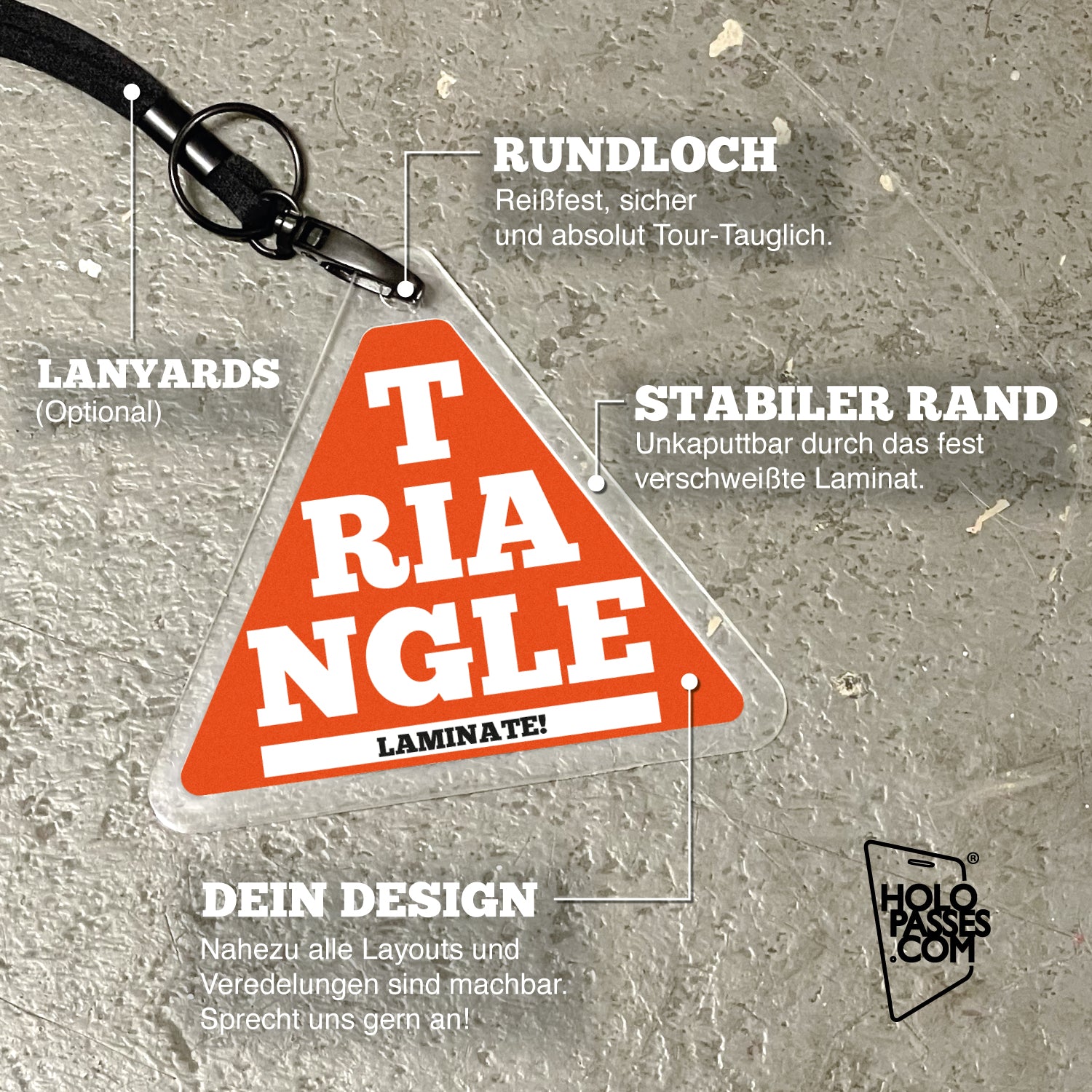 BACKSTAGEPASS LAMINATE TRIANGLE