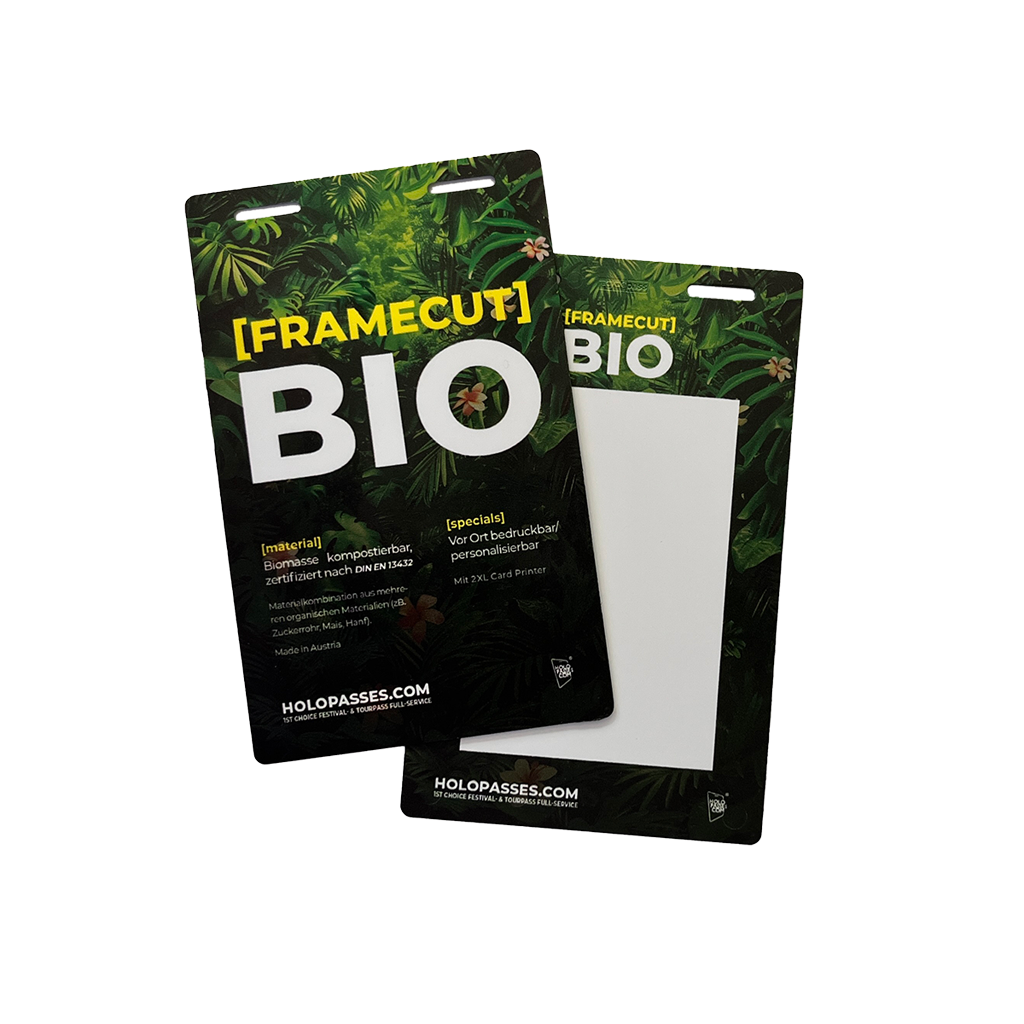 FRAMECUT BIO • Backstagepass aus zertifizierter Biomasse 🌱 ♻️